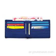 Pop Men Print Crocodile Belt Card Slot Wallet